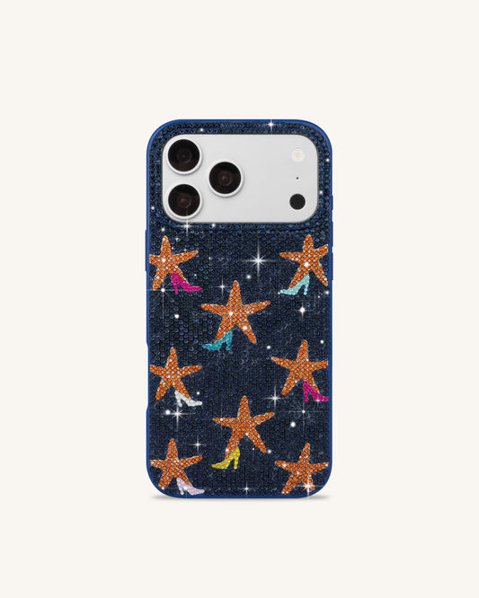Starfish Rhinestone Phone Case - Blue | JW PEI