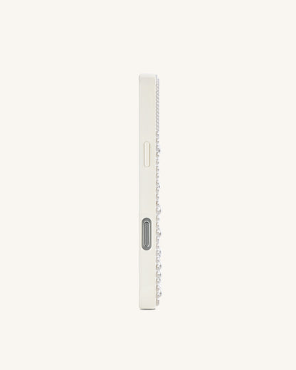 Pearl Artificial Crystal Bow Phone Case - White | JW PEI