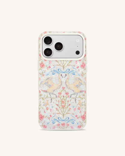Vintage Romance Swan Pearl Shell Phone Case - White | JW PEI