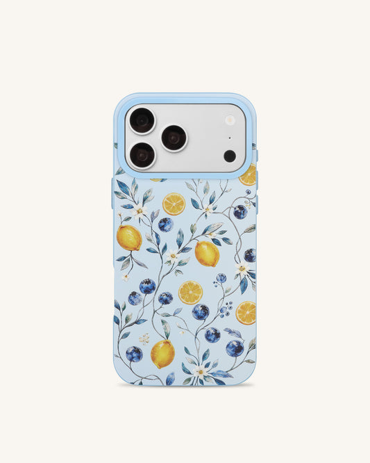Fruity Blossom Blueberry Lemon Phone Case - Blue | JW PEI