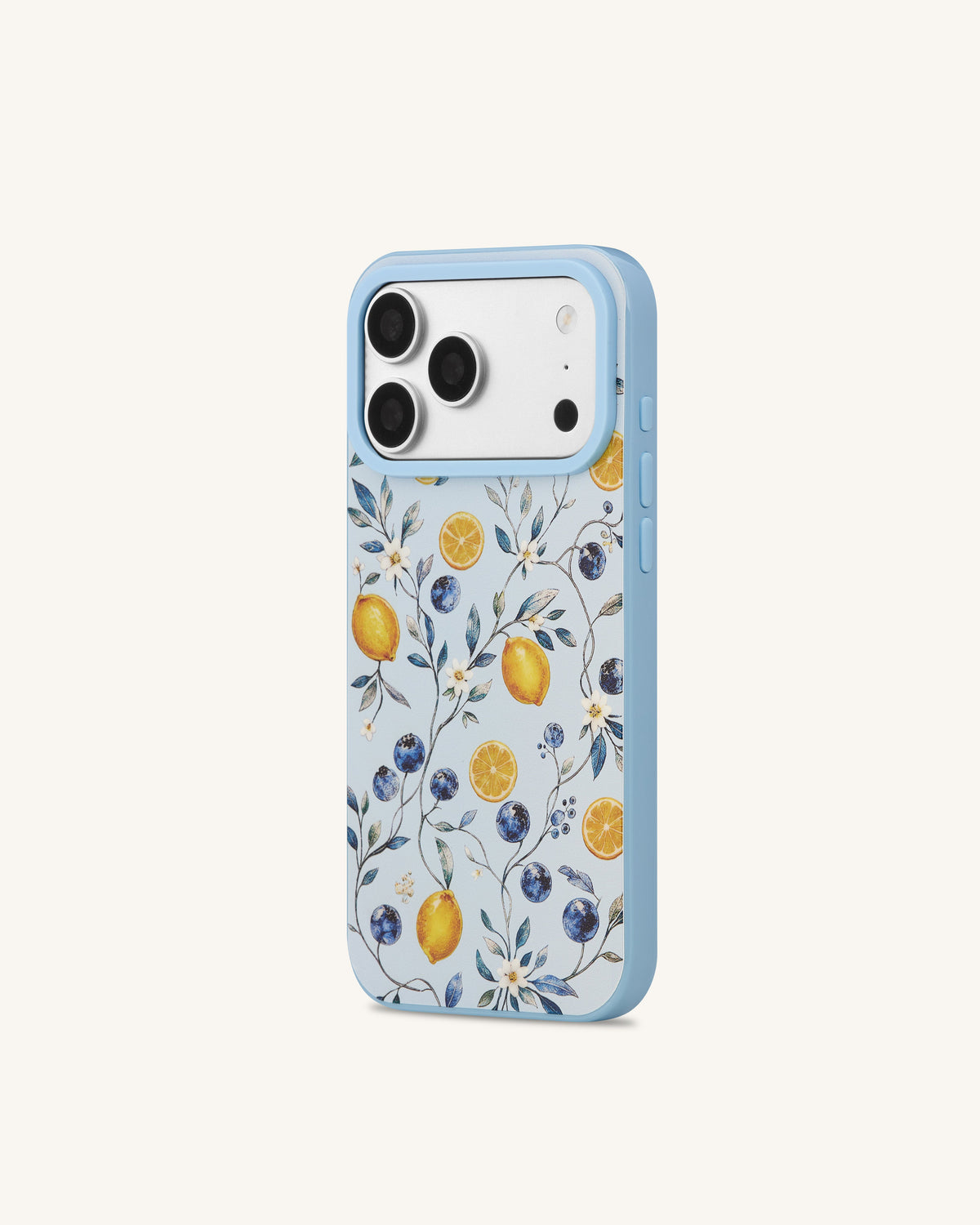Fruity Blossom Blueberry Lemon Phone Case - Blue | JW PEI