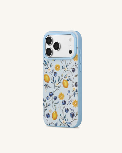 Fruity Blossom Blueberry Lemon Phone Case - Blue | JW PEI