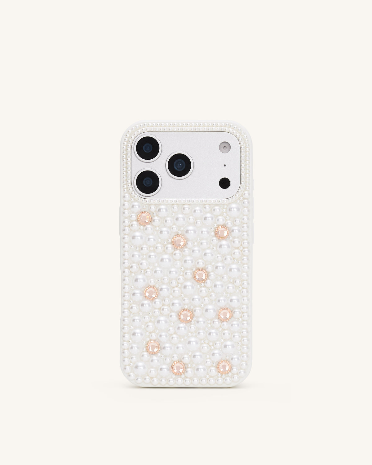 Pearl Embellished Phone Case - White | JW PEI