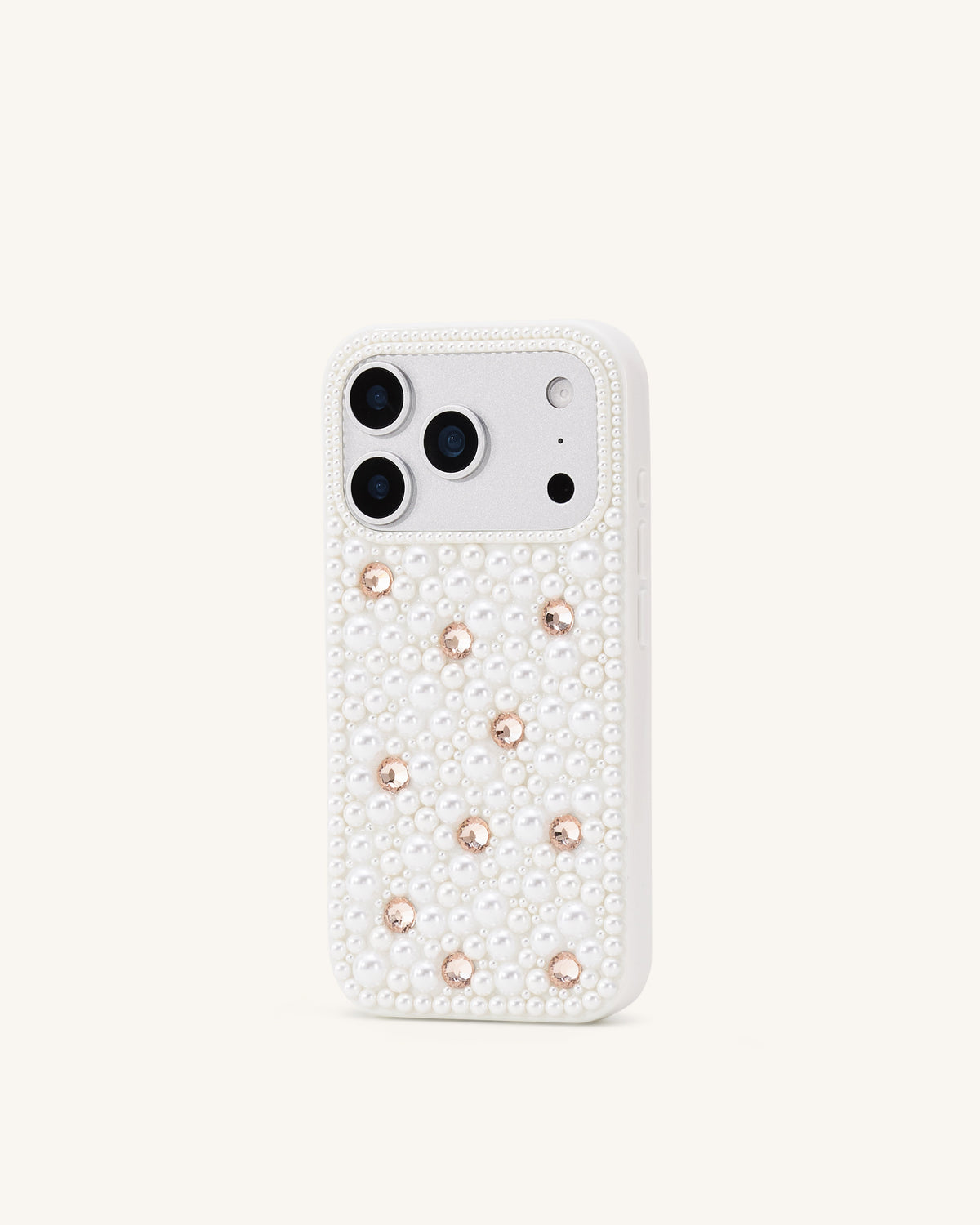 Pearl Embellished Phone Case - White | JW PEI