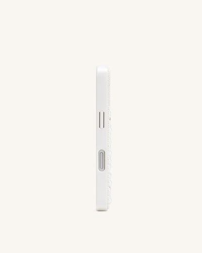 Pearl Embellished Phone Case - White | JW PEI