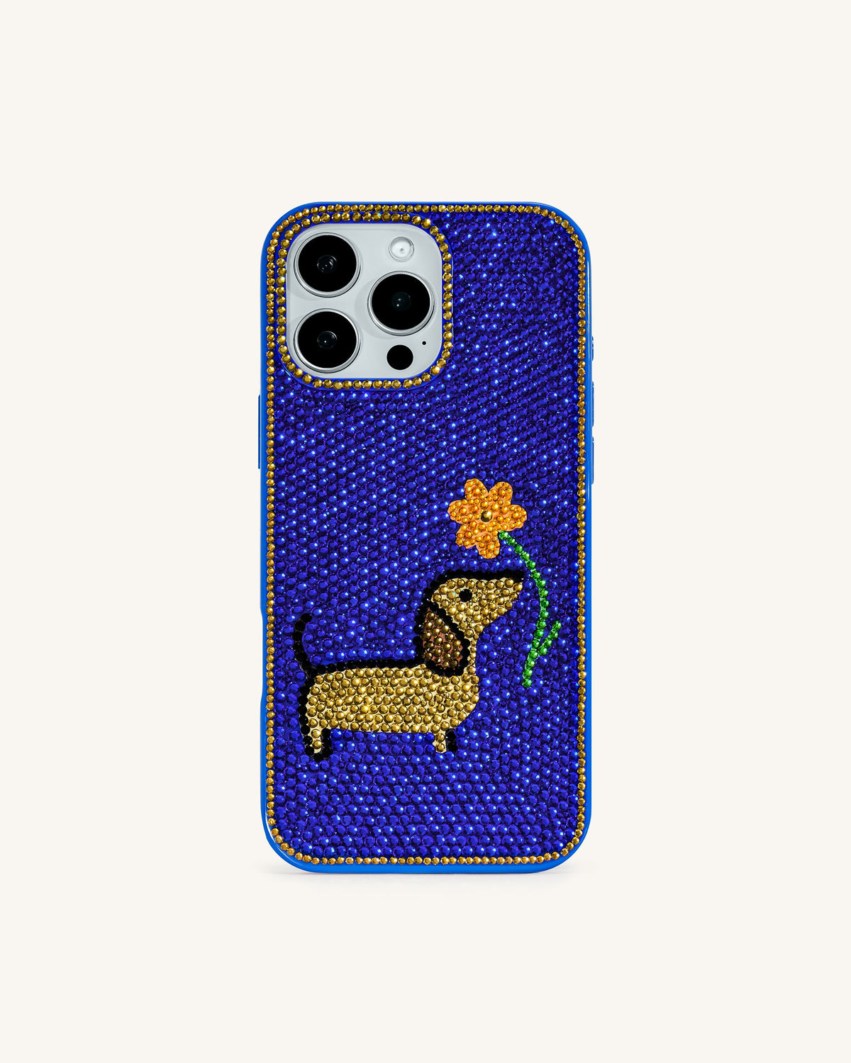 Dachshund with Flower Phone Case - Multicolor Blue | JW PEI