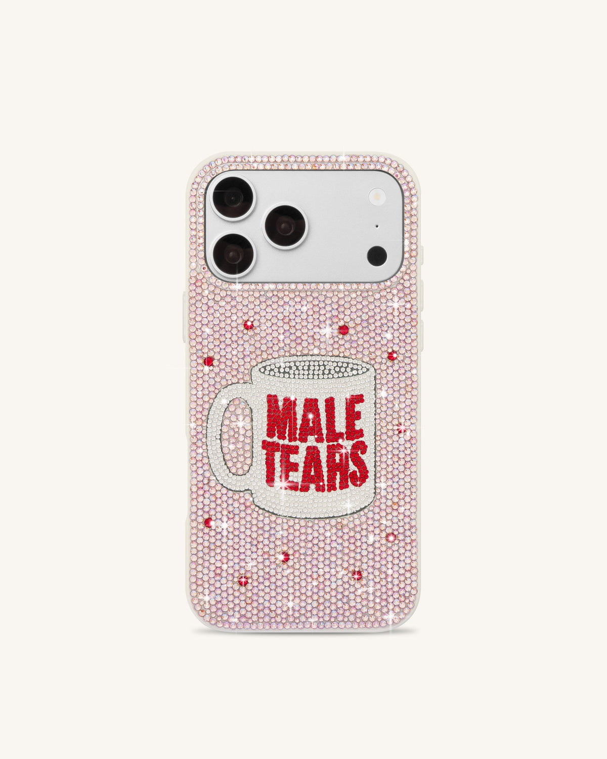 Male Tears Mug Rhinestone Phone Case - Pink | JW PEI