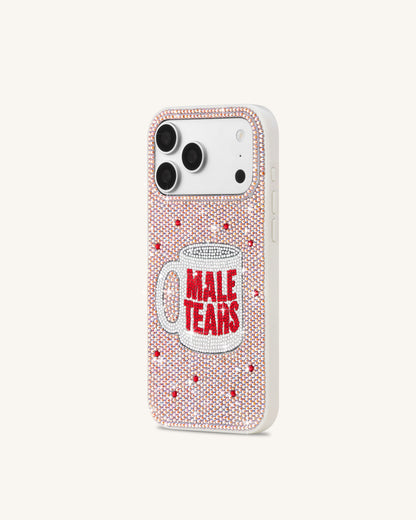 Male Tears Mug Rhinestone Phone Case - Pink | JW PEI