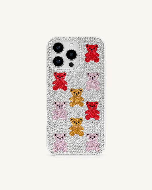 Bear Bling Phone Case - Multicolor White | JW PEI