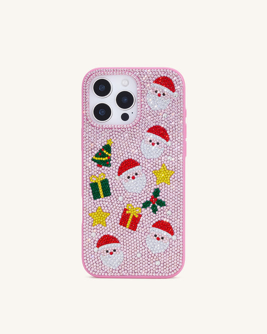 Holiday Icons Artificial Crystal Phone Case - Pink | JW PEI