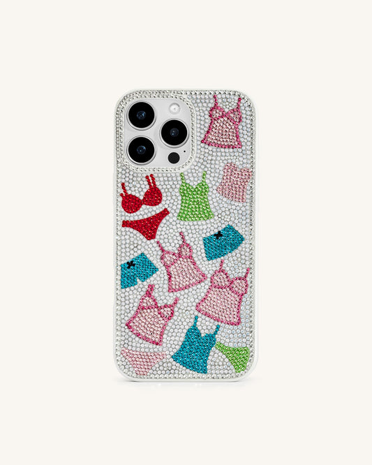 Lingerie Pattern Artificial Crystal Phone Case – Multicolor | JW PEI