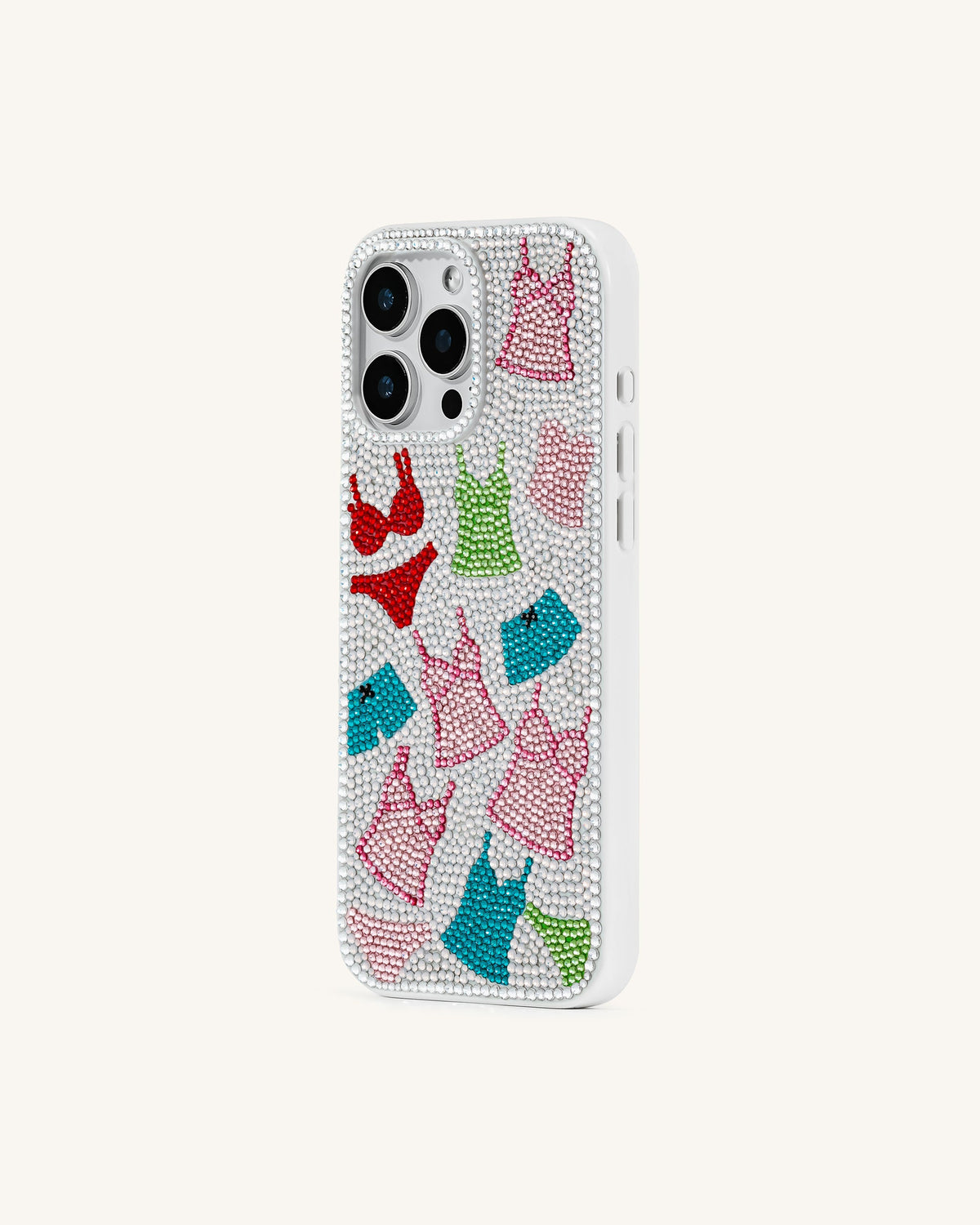 Lingerie Pattern Artificial Crystal Phone Case – Multicolor | JW PEI
