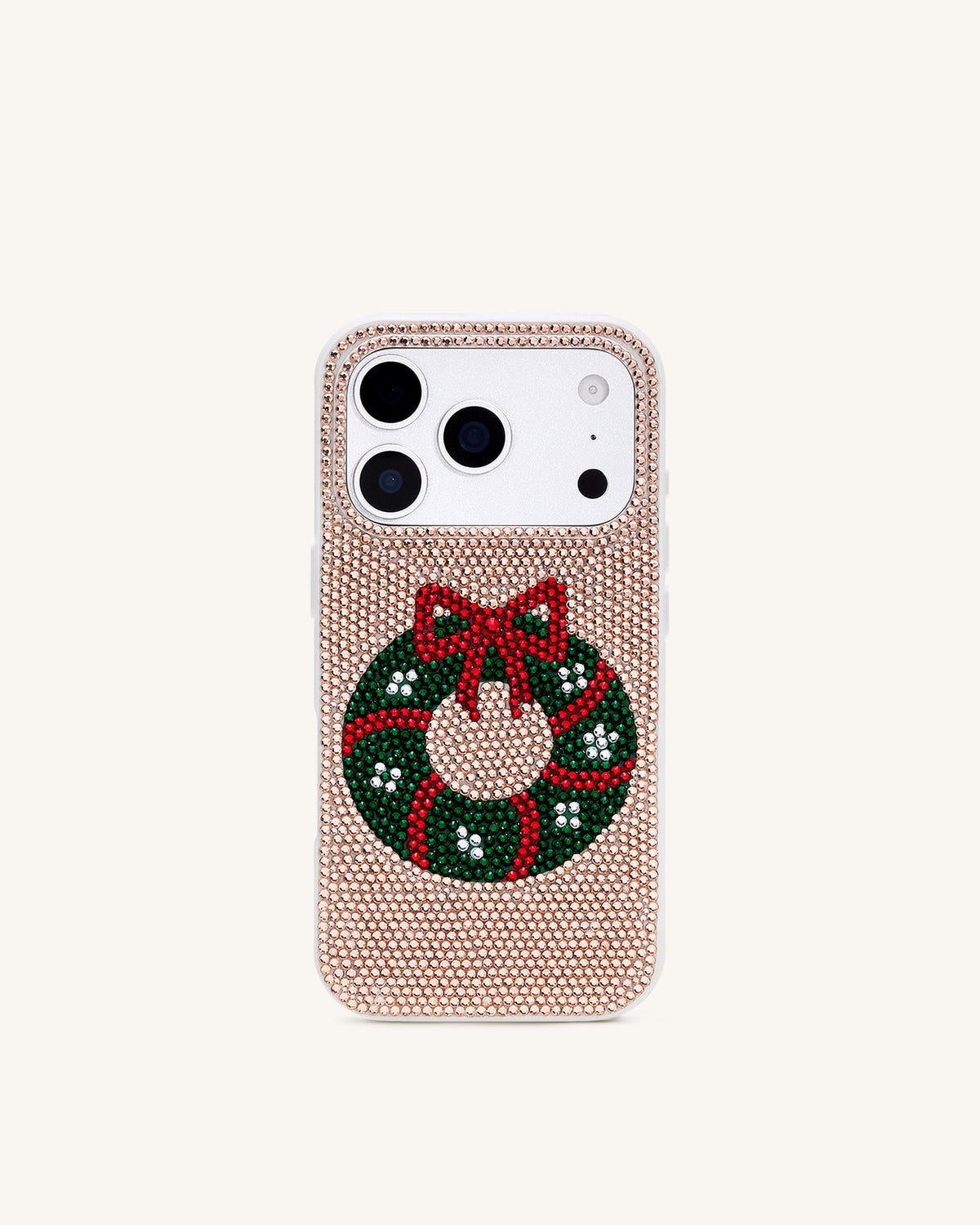 Holiday Wreath Bling Phone Case - Gold | JW PEI