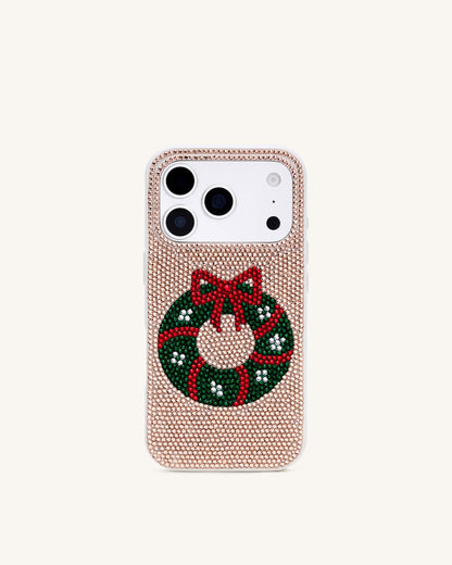 Holiday Wreath Bling Phone Case - Gold | JW PEI