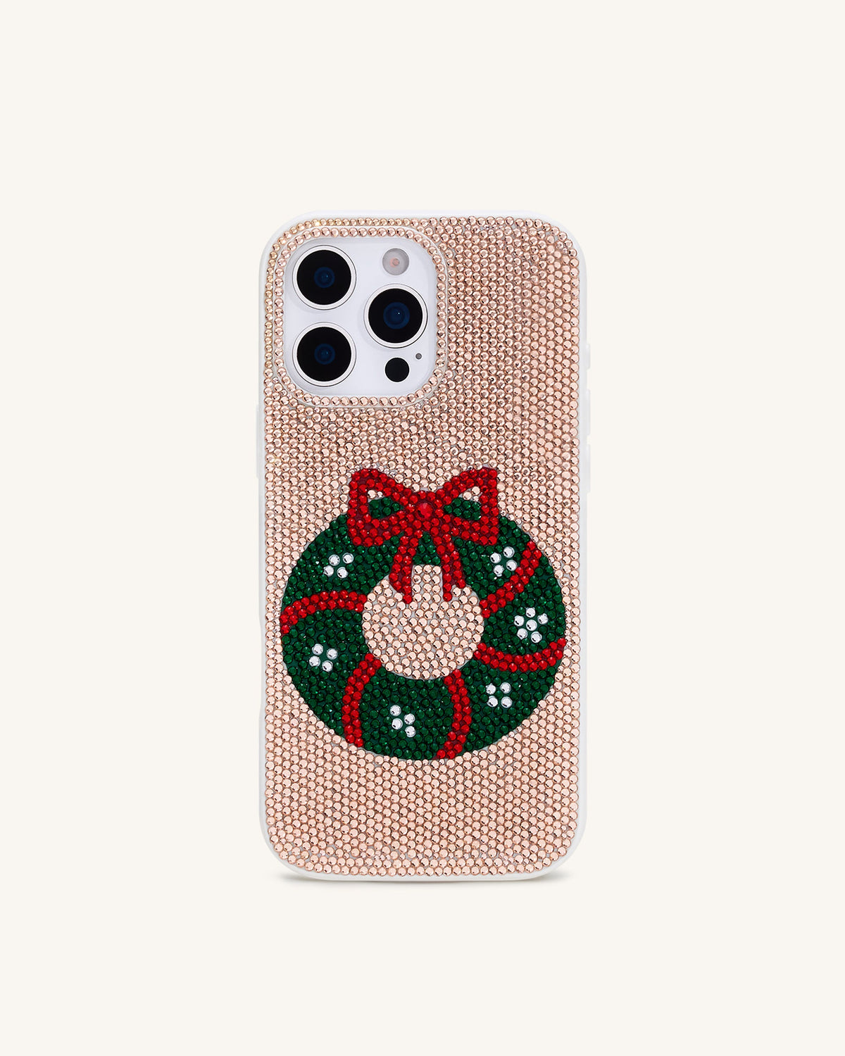 Holiday Wreath Bling Phone Case - Gold | JW PEI