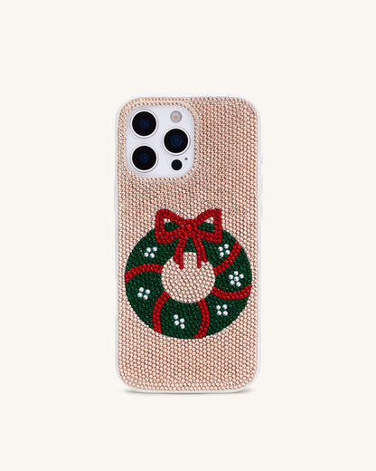 Holiday Wreath Bling Phone Case - Gold | JW PEI