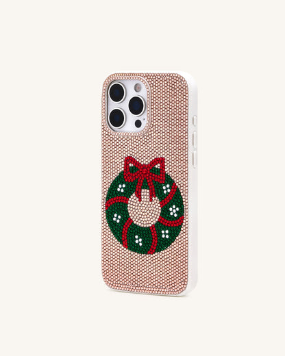 Holiday Wreath Bling Phone Case - Gold | JW PEI