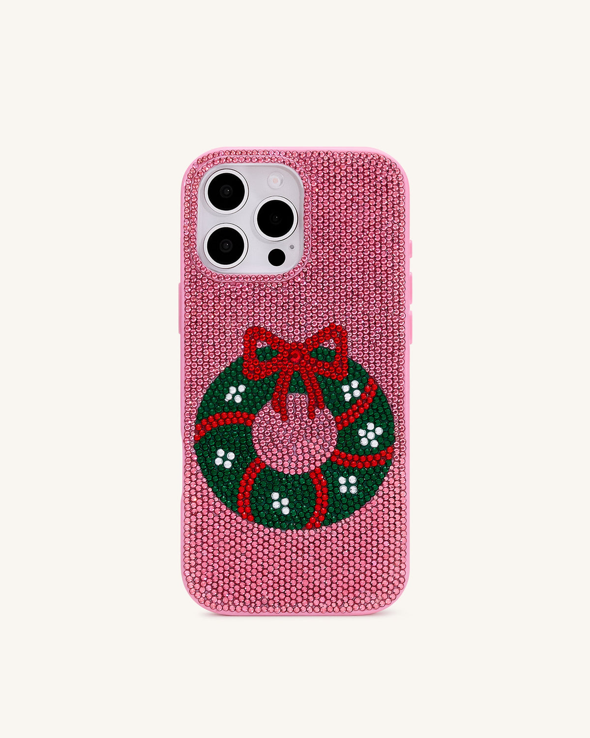 Holiday Wreath Bling Phone Case - Pink | JW PEI