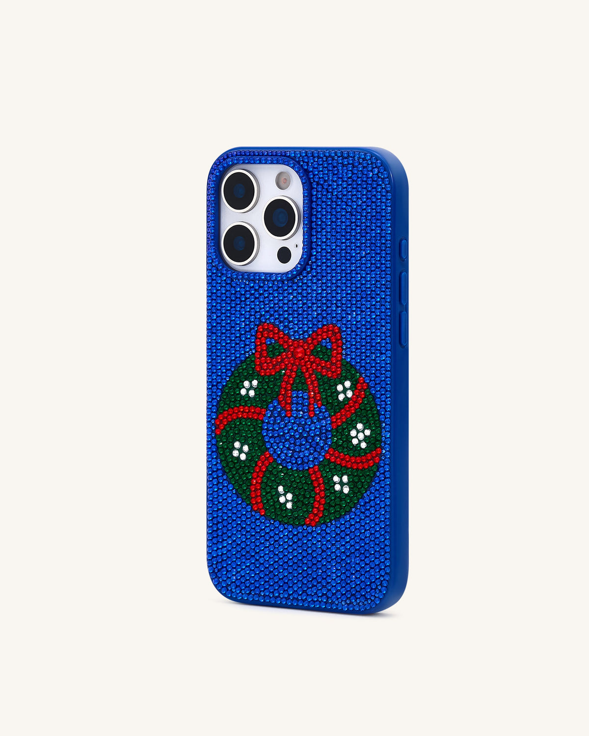 Holiday Wreath Bling Phone Case - Cobalt Blue | JW PEI
