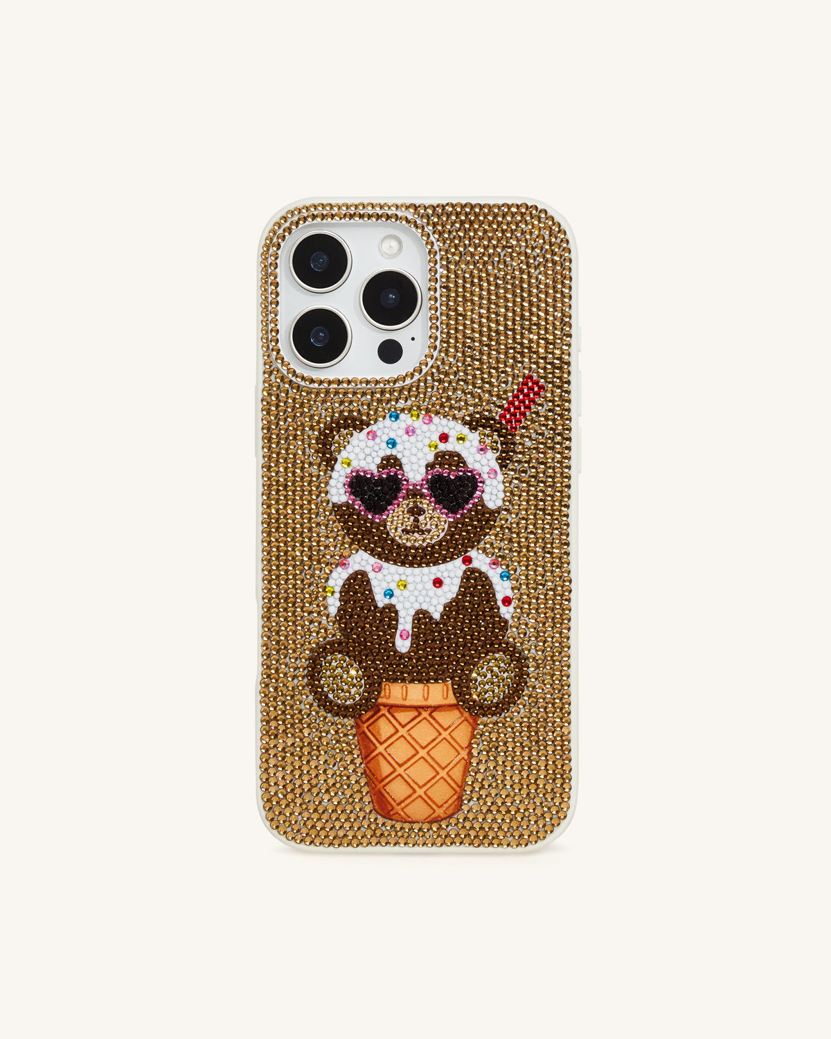 Bear Ice Cream Cone Phone Case - Gold | JW PEI