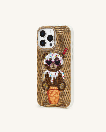 Bear Ice Cream Cone Phone Case - Gold | JW PEI