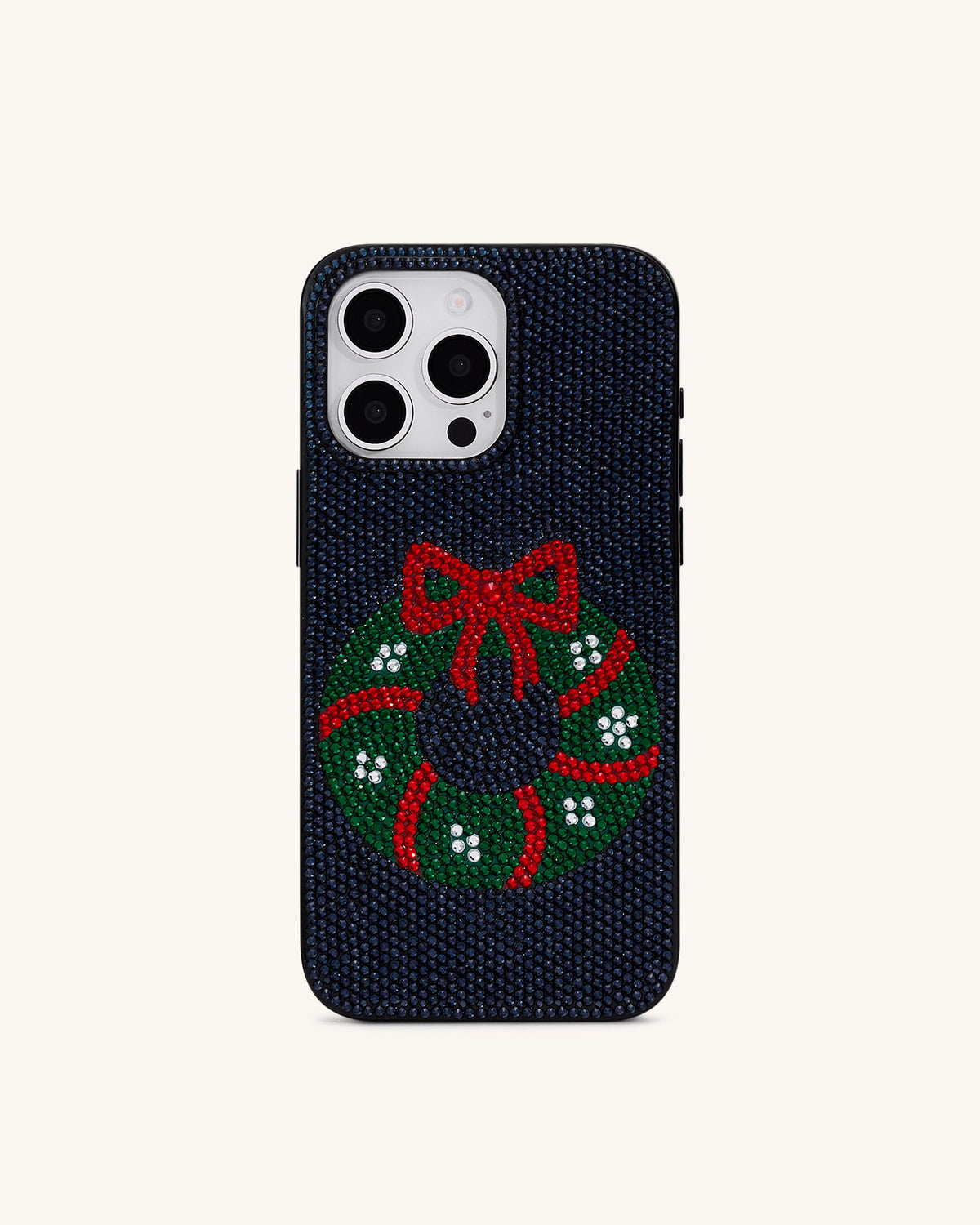 Holiday Wreath Bling Phone Case - Black | JW PEI
