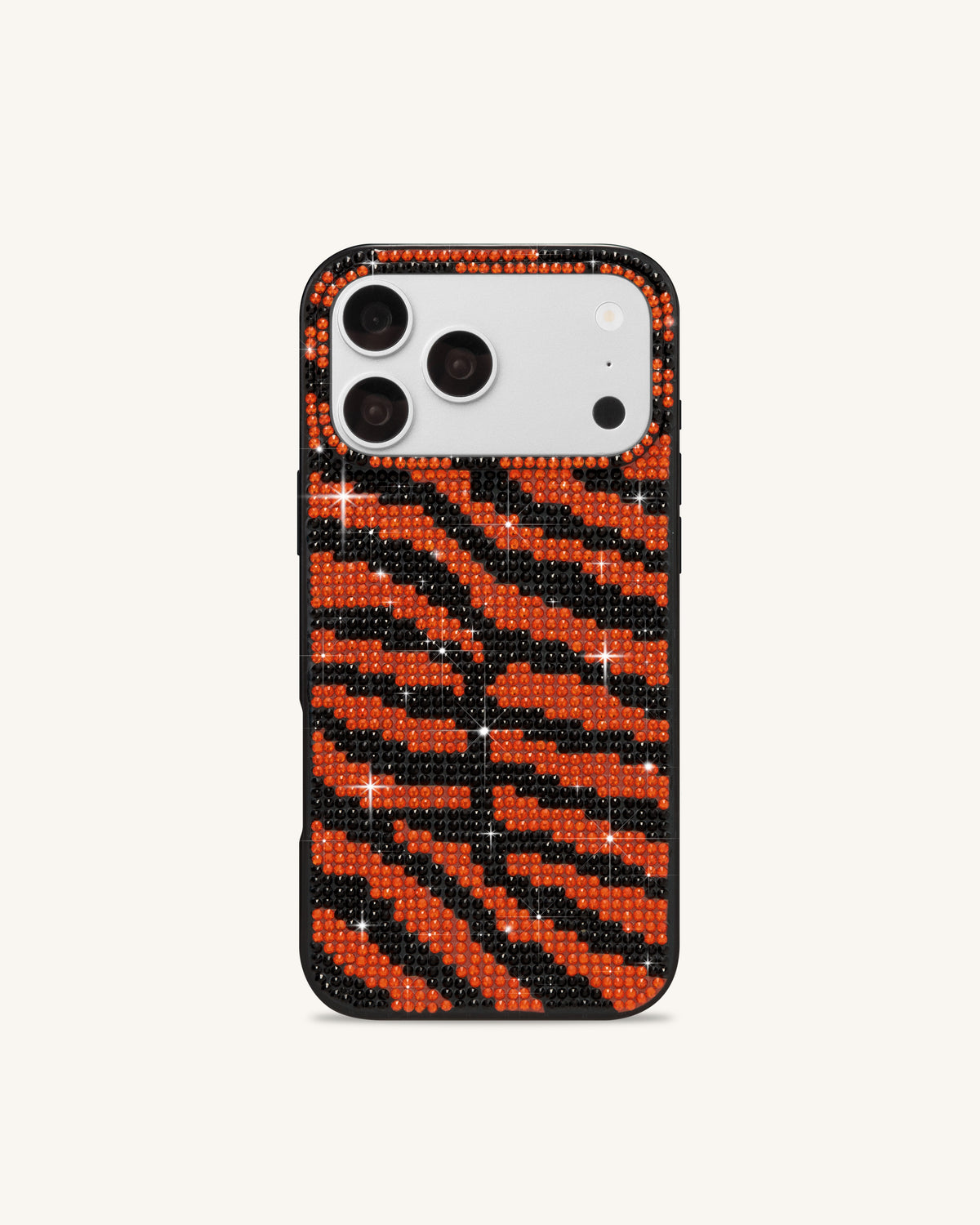 Tiger Stripe Artificial Crystal Phone Case - Black | JW PEI