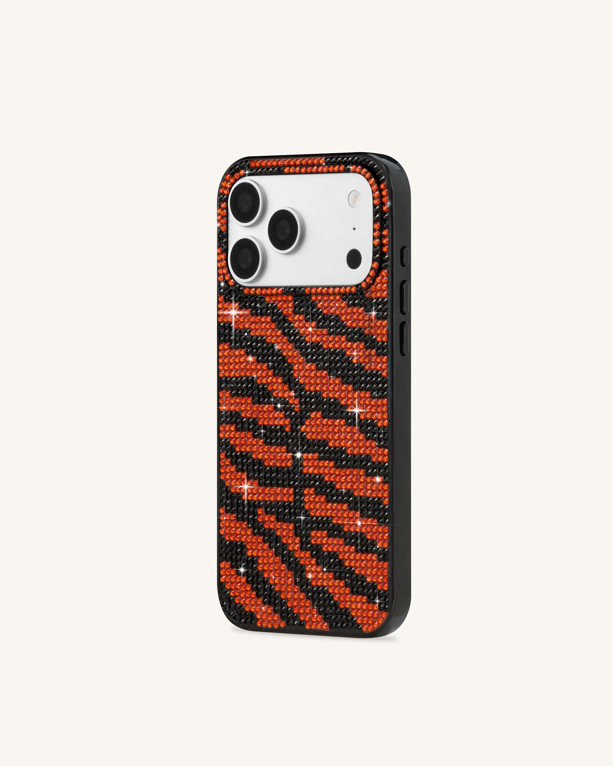 Tiger Stripe Artificial Crystal Phone Case - Black | JW PEI