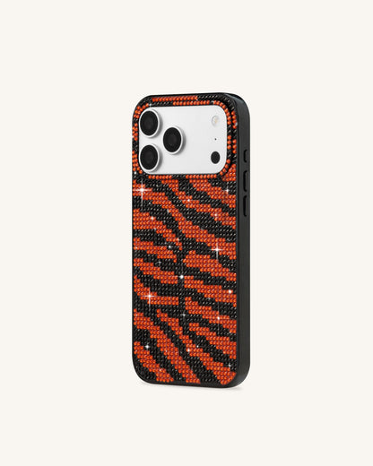 Tiger Stripe Artificial Crystal Phone Case - Black | JW PEI