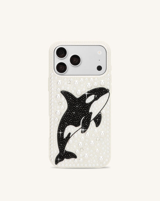 Orca Pearl Embellished Phone Case – White | JW PEI