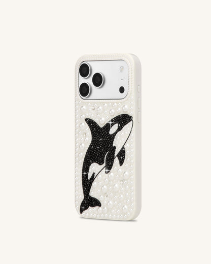 Orca Pearl Embellished Phone Case – White | JW PEI