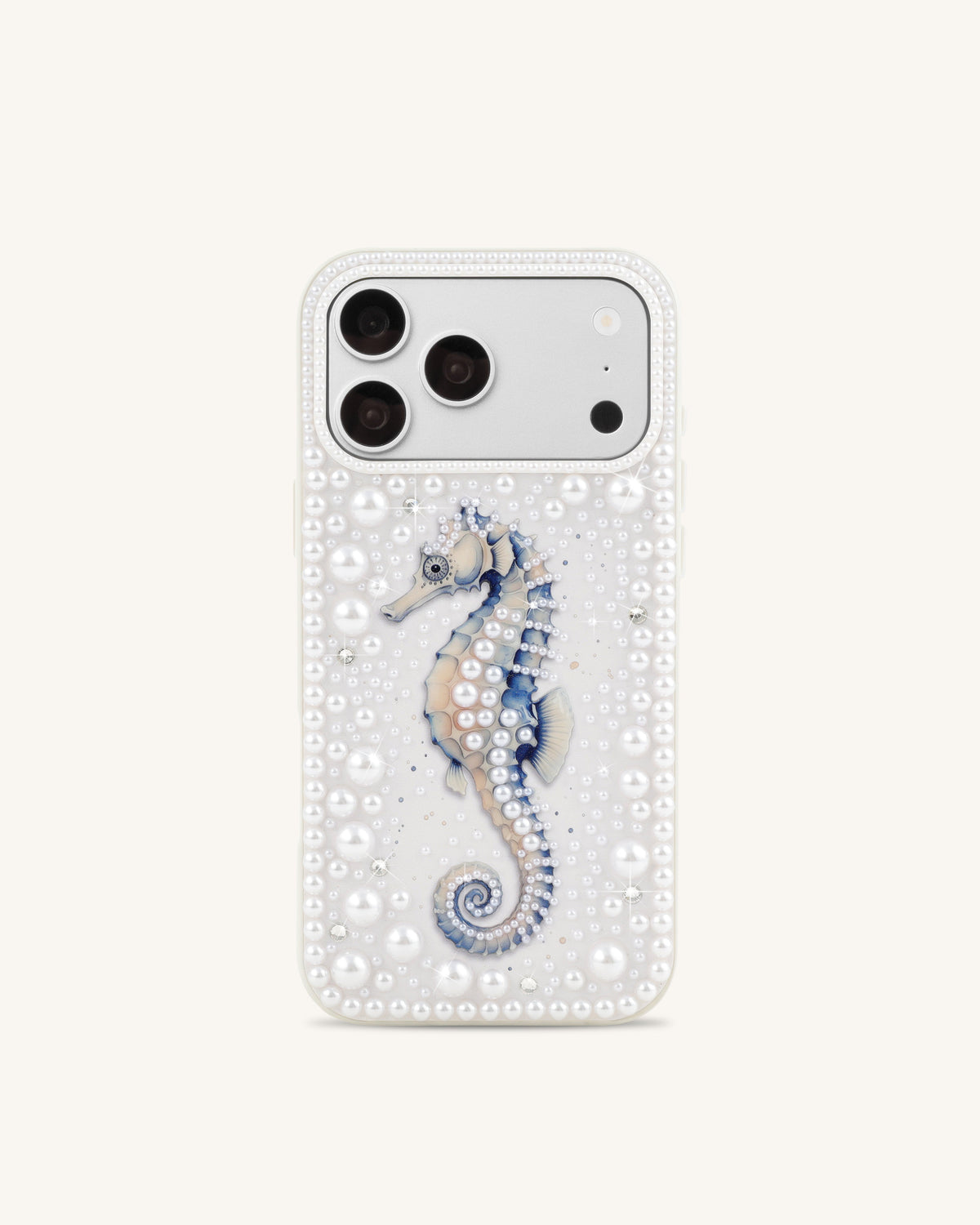 Seahorse Pearl Phone Case - White | JW PEI