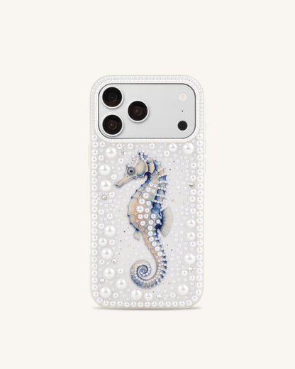 Seahorse Pearl Phone Case - White | JW PEI