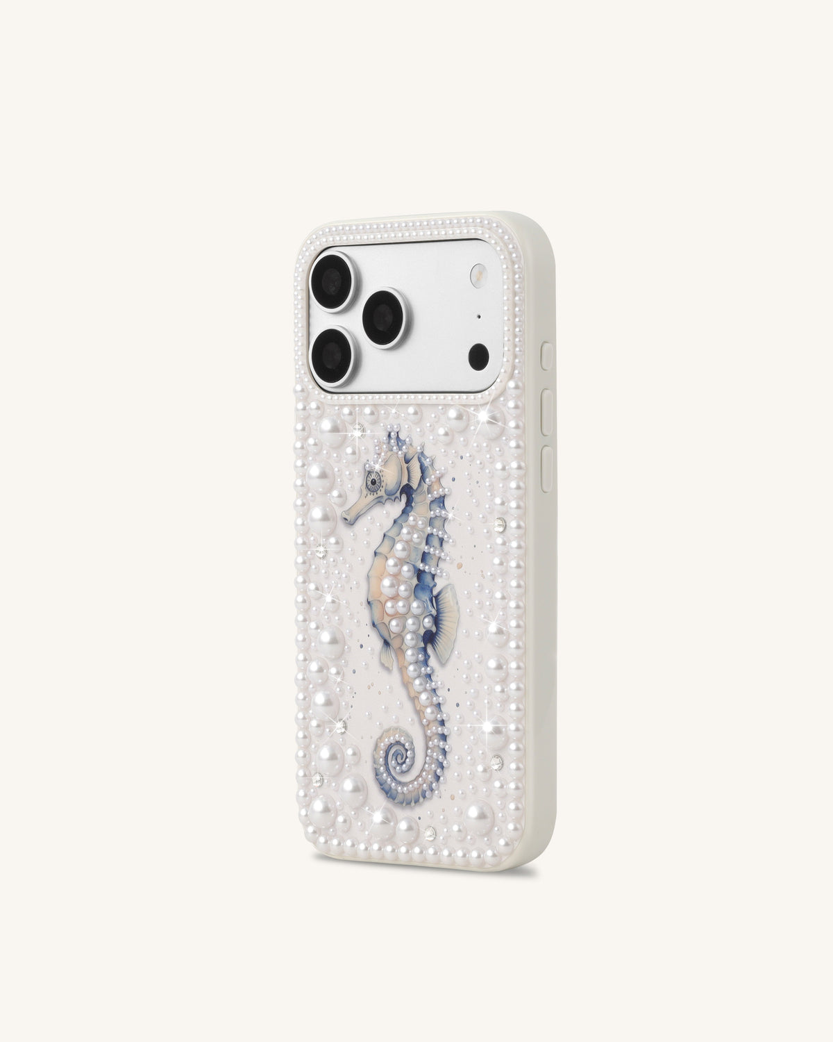 Seahorse Pearl Phone Case - White | JW PEI