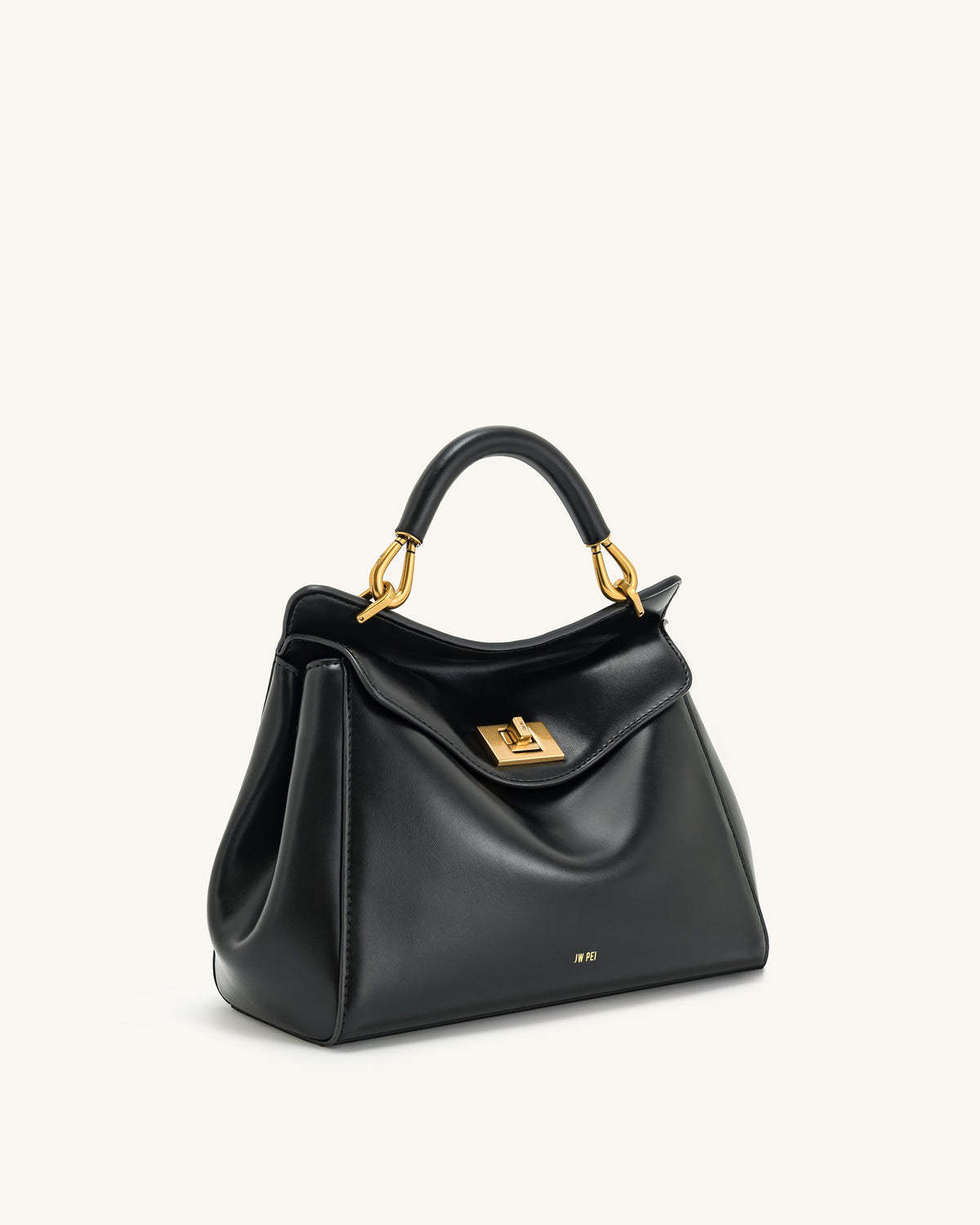 Lucia Classic Top Handbag - Black | JW PEI