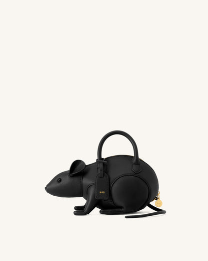 Mia Mouse Top Handle Bag - Black | JW PEI