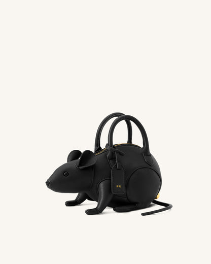 Mia Mouse Top Handle Bag - Black | JW PEI