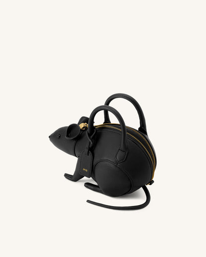 Mia Mouse Top Handle Bag - Black | JW PEI
