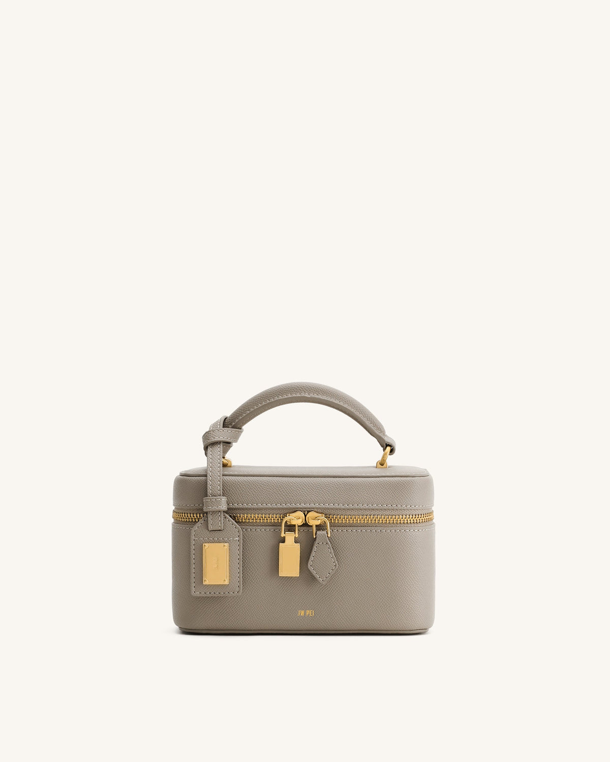 Cleo Box Shape Top Handle Bag - Taupe | JW PEI