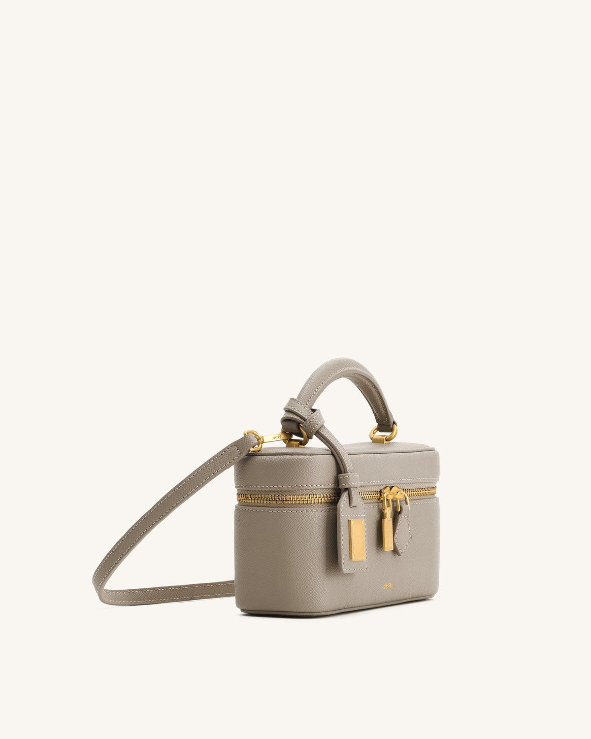 Cleo Box Shape Top Handle Bag - Taupe | JW PEI