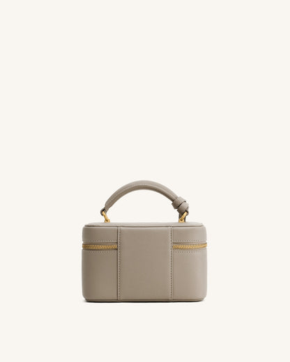 Cleo Box Shape Top Handle Bag - Taupe | JW PEI