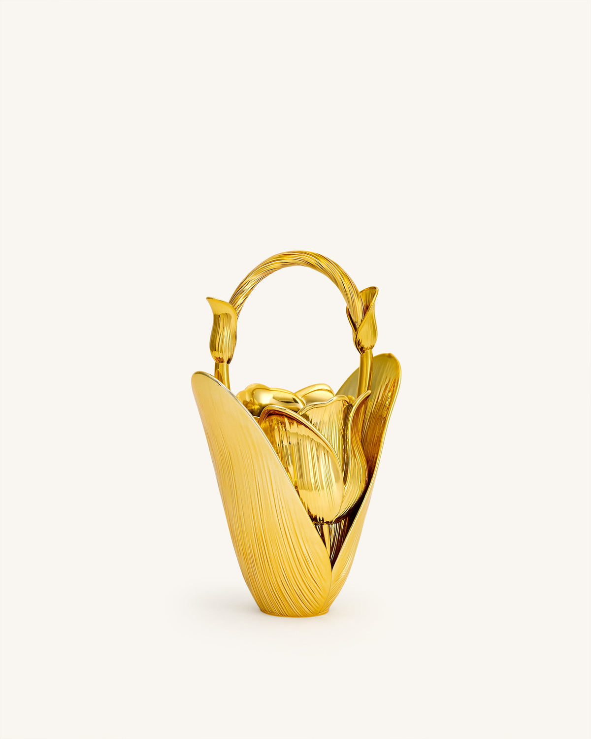 Ella Tulip Vase Top Handle Bag - Gold | JW PEI