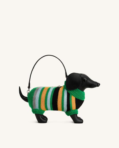 Addison Dachshund Handbag - Black | JW PEI