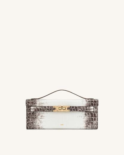 Bria Structured Top Handle Bag - White Croc | JW PEI