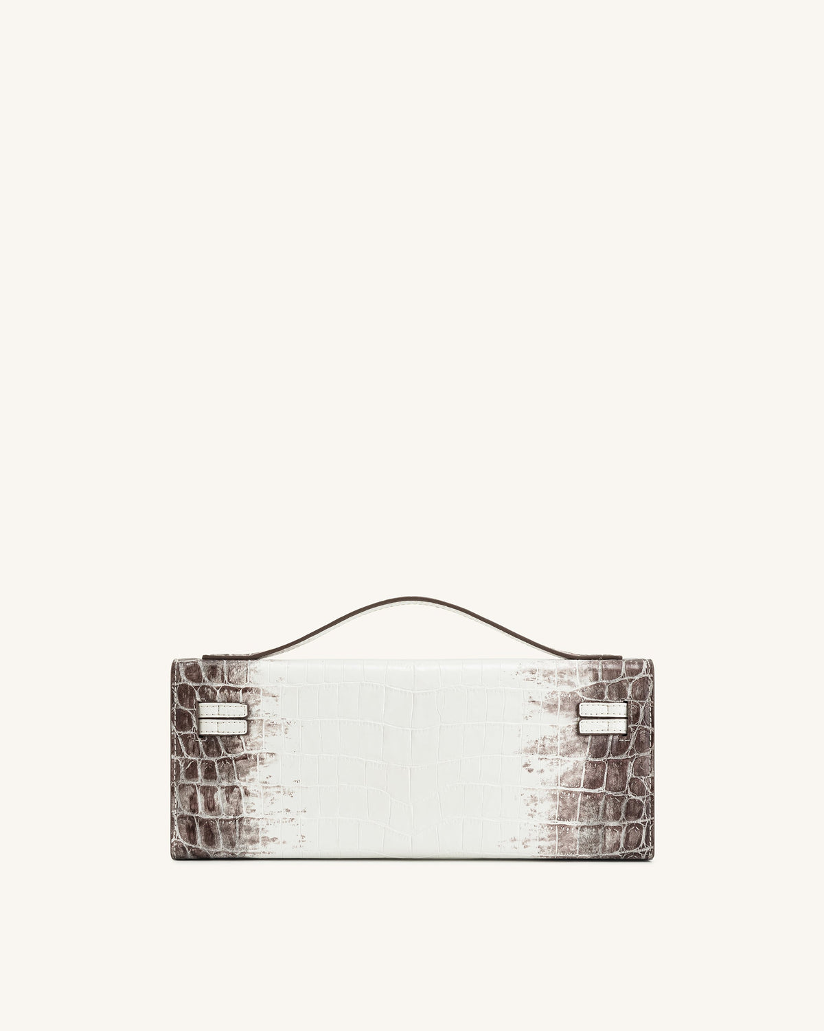 Bria Structured Top Handle Bag - White Croc | JW PEI