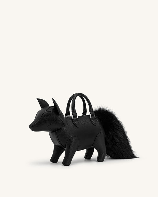 Kai Fox Shaped Top Handle Bag - Black | JW PEI
