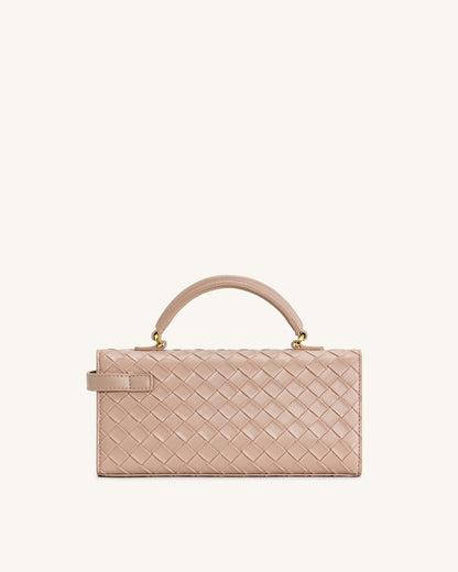 Keyla Weave Texture Top Handle Bag - Pink | JW PEI