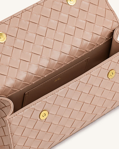 Keyla Weave Texture Top Handle Bag - Pink | JW PEI