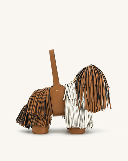 Nita Puppy Shape Handbag - Brown | JW PEI