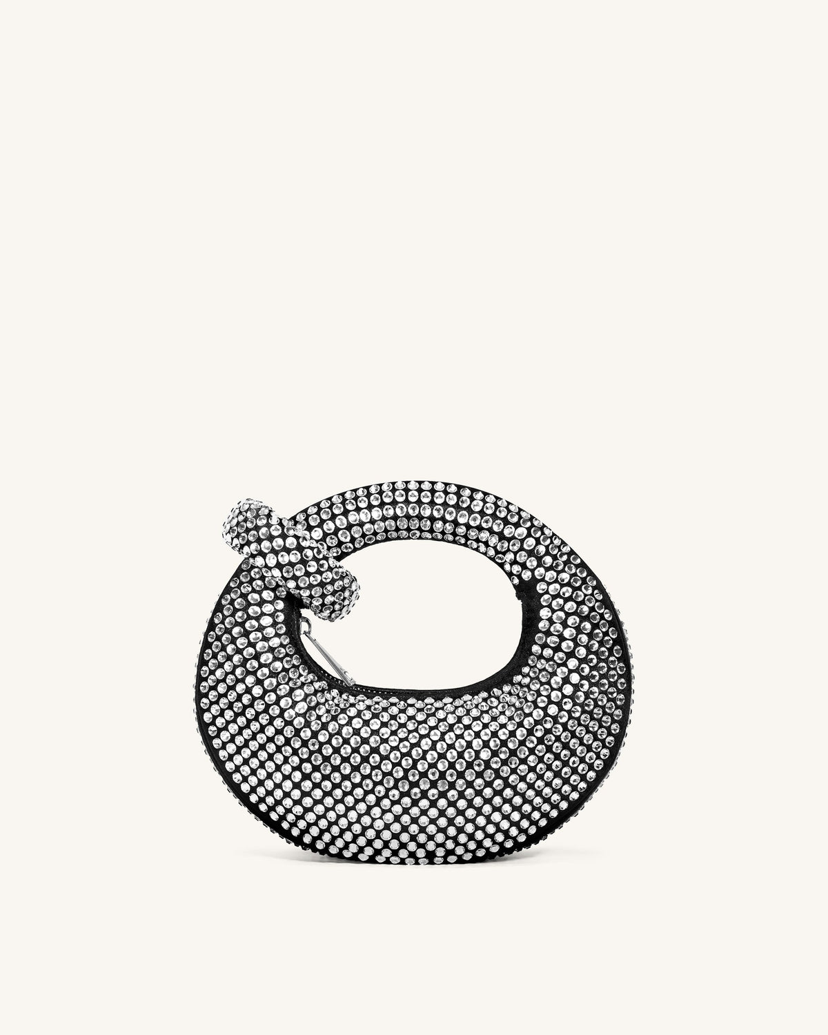 Abacus Artificial Crystal Mini Top Handle Bag - Black | JW PEI
